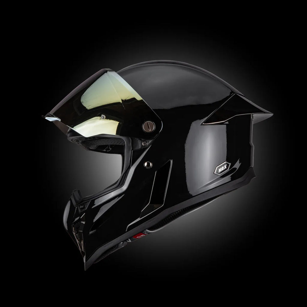 CASCO INTEGRALHAX BLACK PEARL SOLID NEGRO BRILLOSO