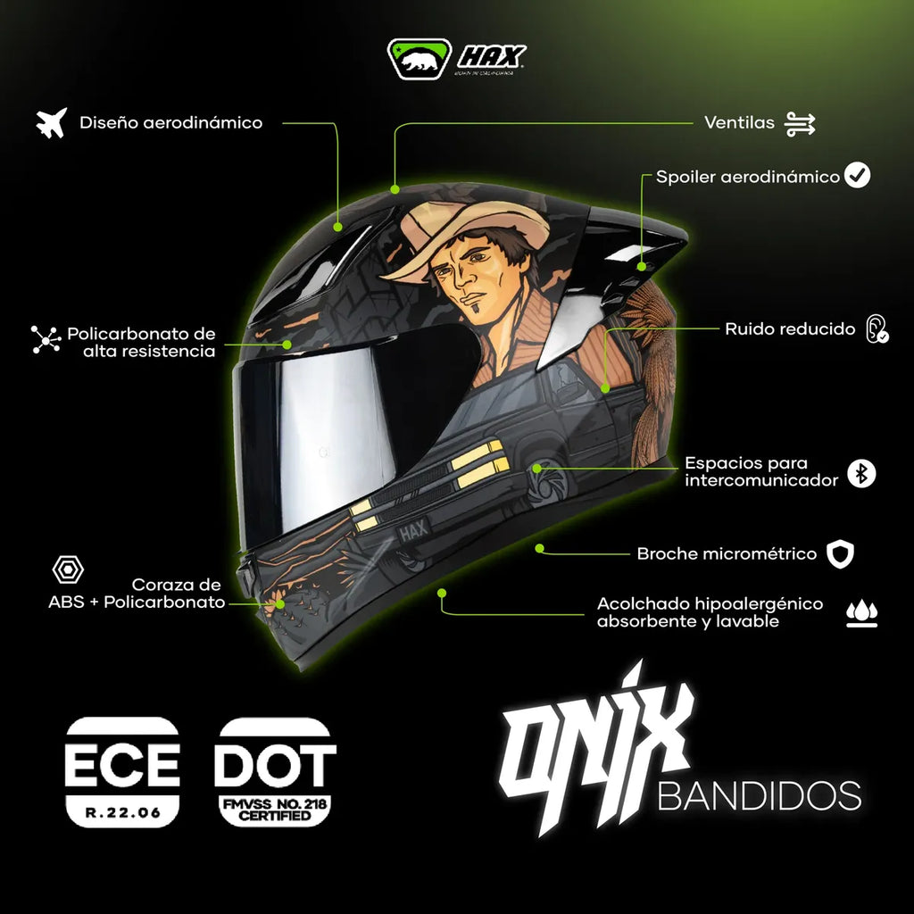 CASCO INTEGRAL HAX BANDIDOS MATE