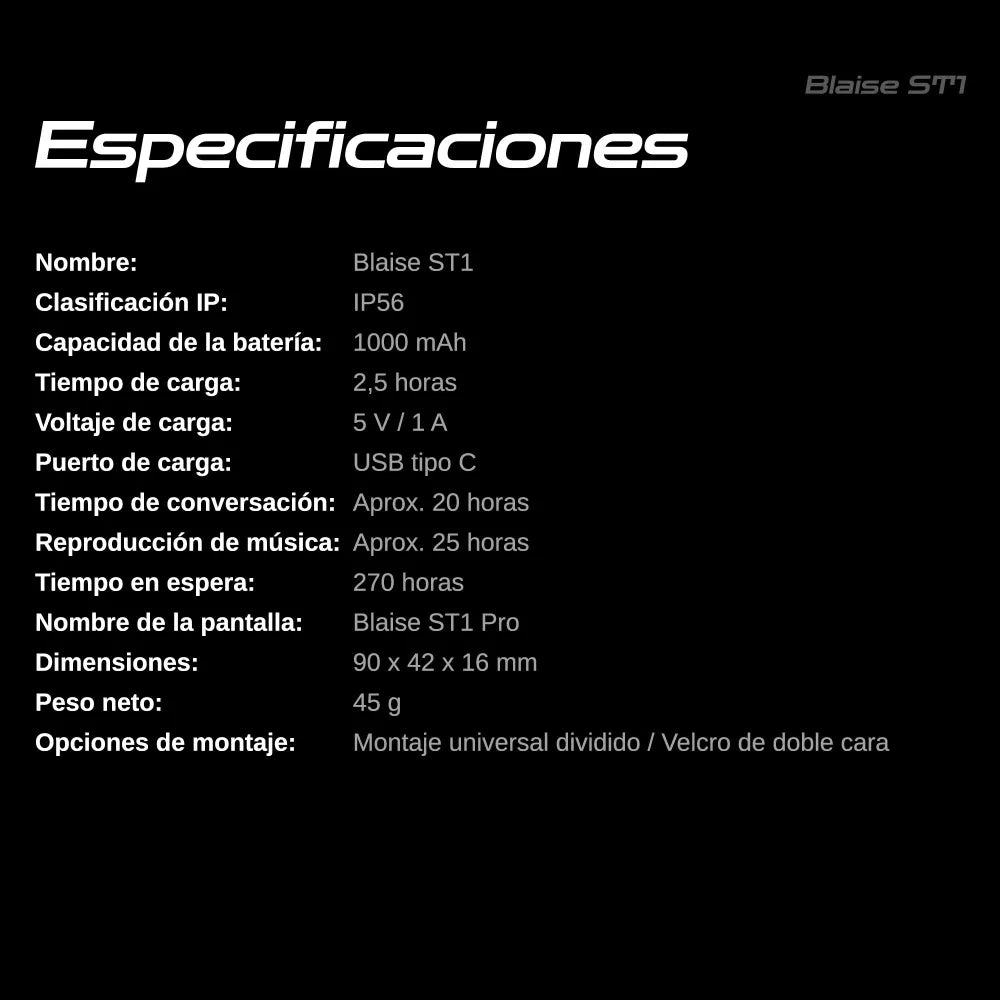 INTERCOMUNICADOR BLAISE HAX HELMENTS ST1 Bluetooth 5.4