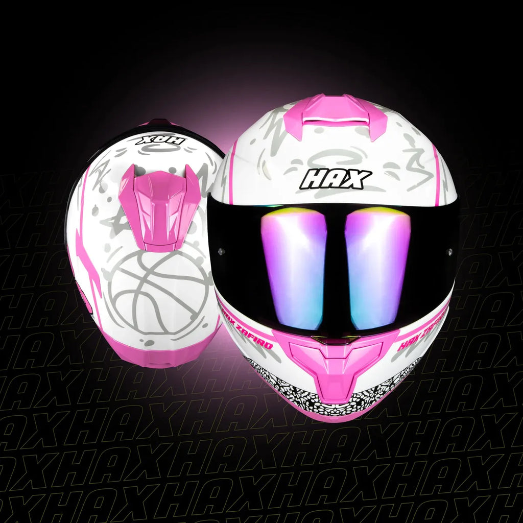 CASCO INTEGRAL HAX ZAFIRO DUNK (23) BLANCO BRILLOSO