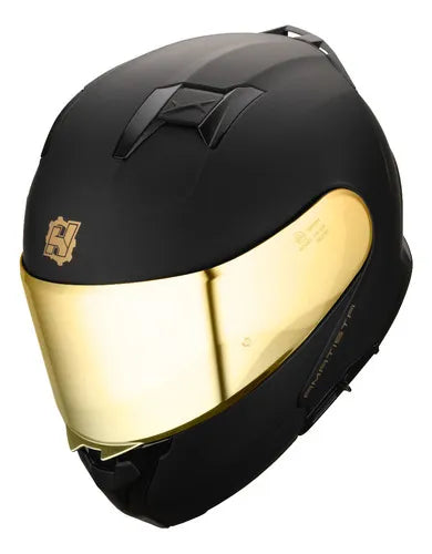 CASCO HAX ABATIBLE AMATISTA NEGRO MATE GOLD
