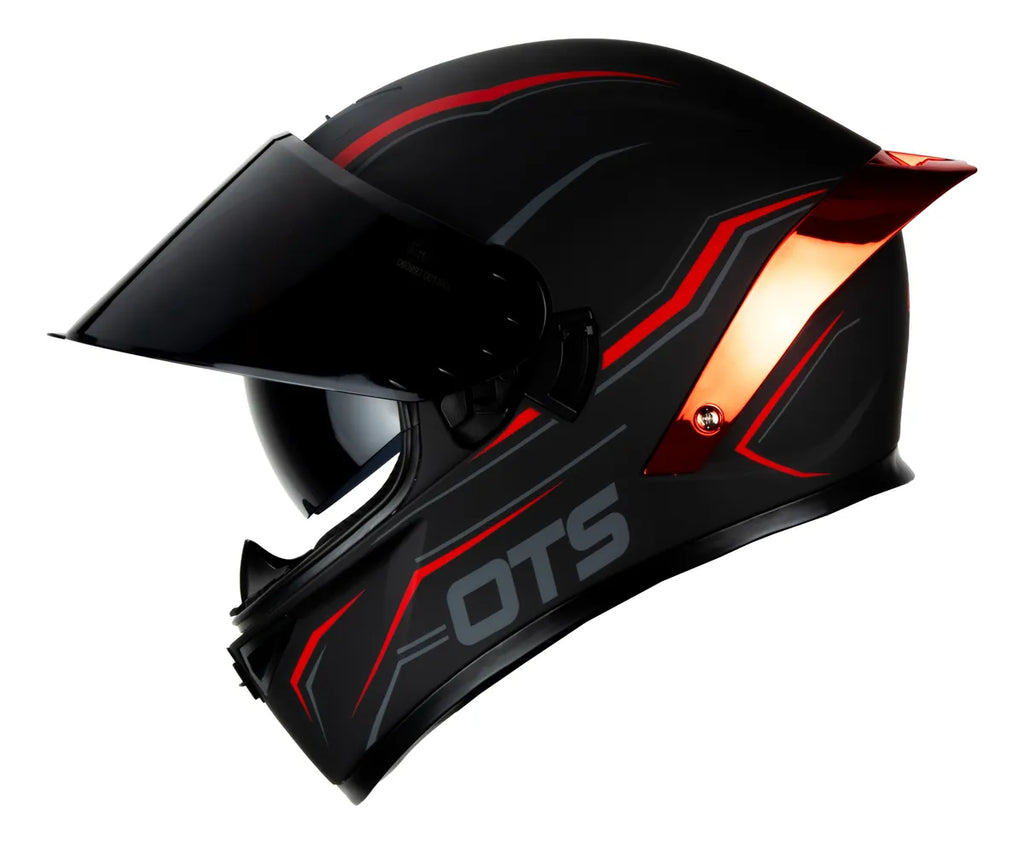 CASCO INTEGRAL HAX OTS  SPRINGER NEGRO ROJO MATE