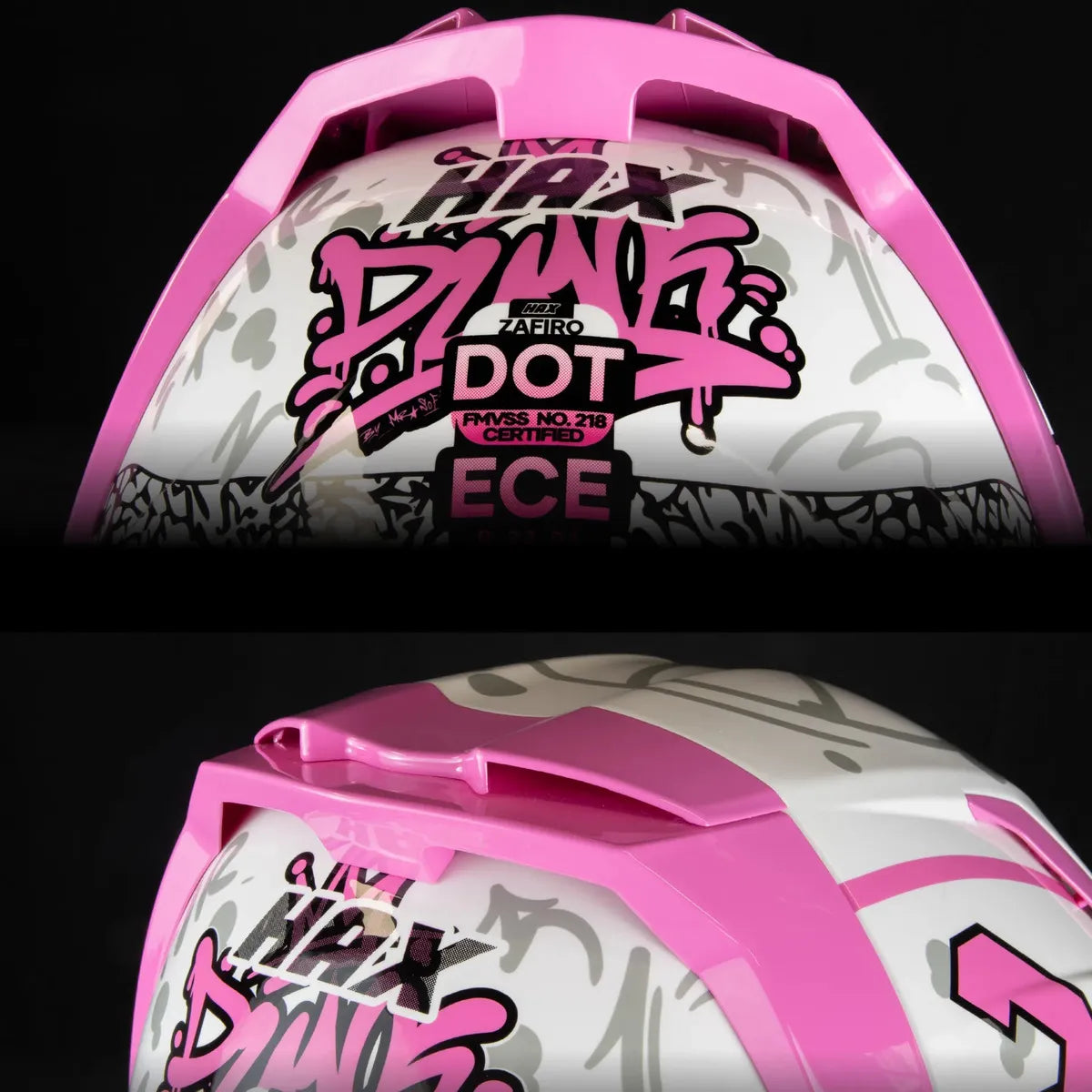 CASCO INTEGRAL HAX ZAFIRO DUNK (23) BLANCO BRILLOSO