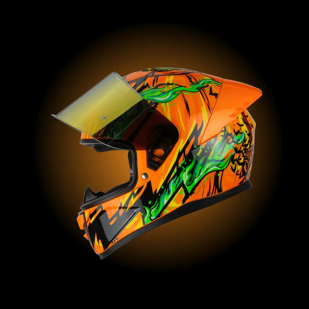 CASCO INTEGRAL HAX ONIX HALLOOWEN BRILLOSO