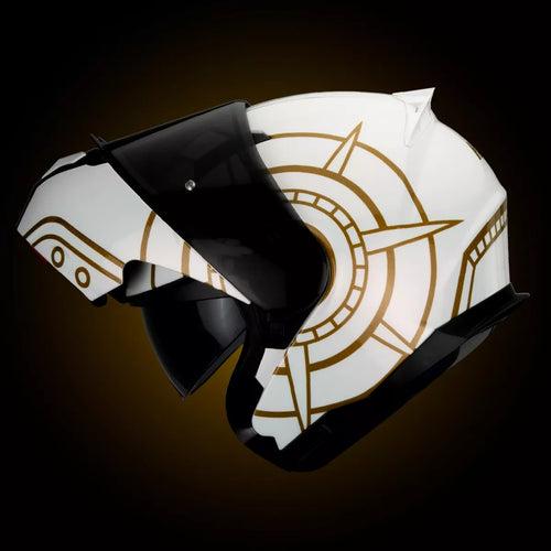 CASCO HAX ABATIBLE AMATISTA TONATIUH BLANCO BRILLOSO