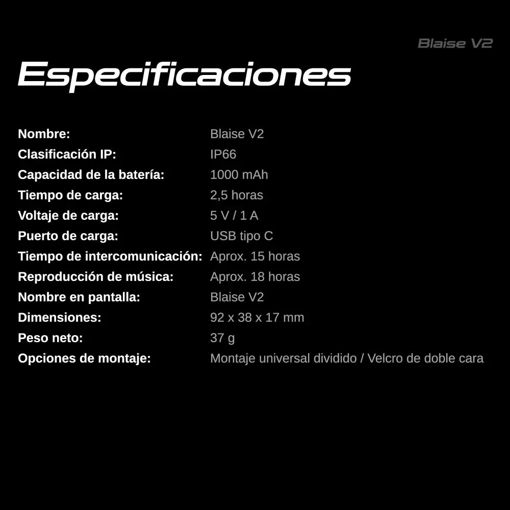 INTERCOMUNICADOR BLAISE HAX HELMENTS v2 DUO