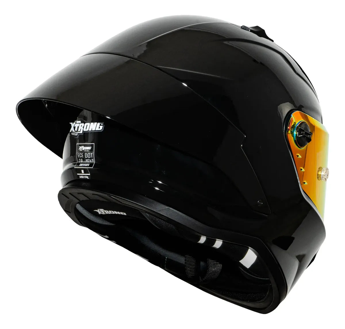 CASCO XTRONG INTEGRAL XTR352 R1 NEGRO SOLID BRILLOSO