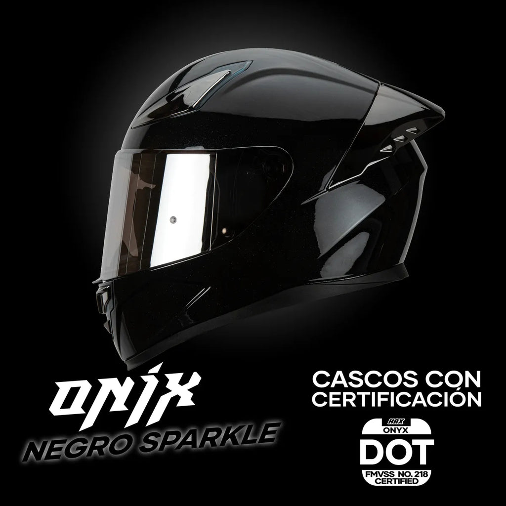 CASCO INTEGRAL HAX ONIX SOLID NEGRO BRILLOS