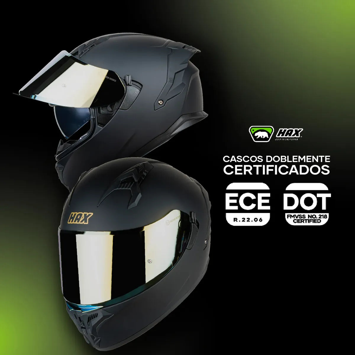 CASCO INTEGRAL HAX OBSIDIAN PRO NEGRO MATE