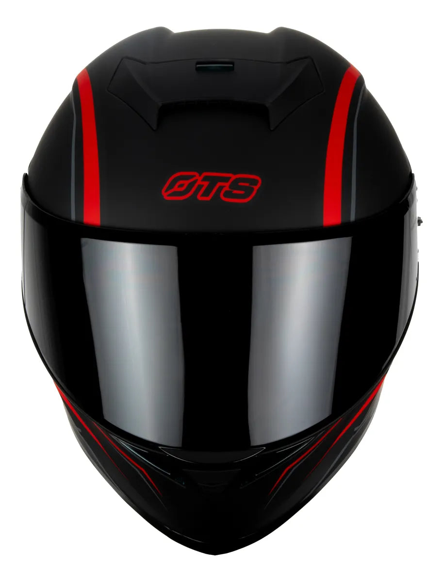 CASCO INTEGRAL HAX OTS  SPRINGER NEGRO ROJO MATE