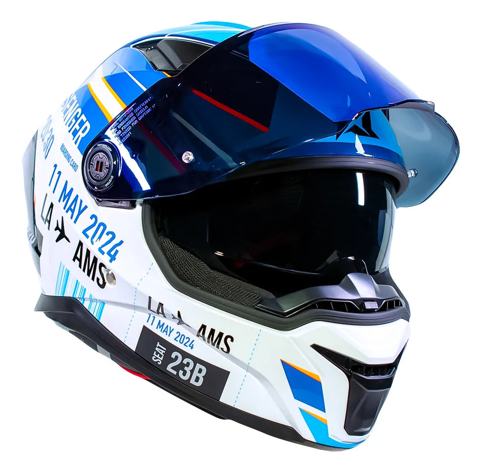 CASCO INTEGRAL AXXIS PANTHER PASSENGER A7 AZUL MATE