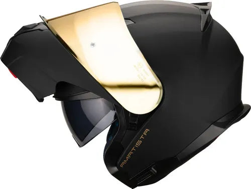 CASCO HAX ABATIBLE AMATISTA NEGRO MATE GOLD