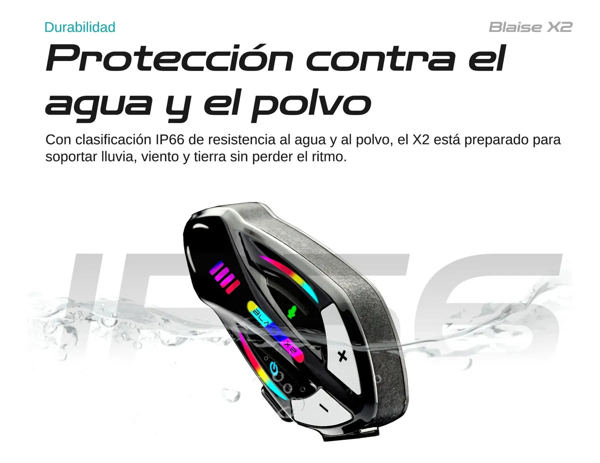 INTERCOMUNICADOR BLAISE HAX HELMENTS X2 5.4 12HRS CONTINUAS
