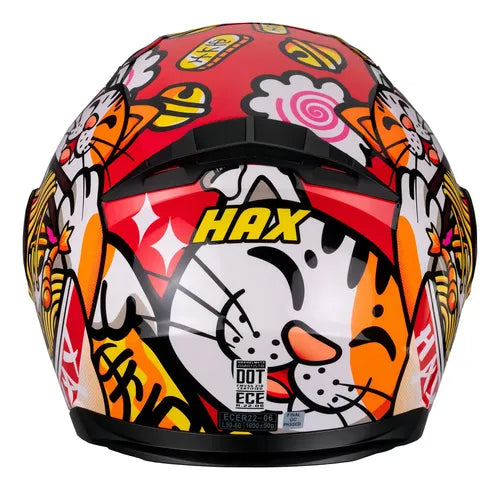 CASCO HAX ABATIBLE AMATISTA MANEKI ROJO