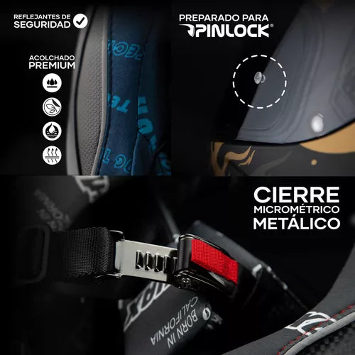 CASCO INTEGRAL HAX ONIX NEGRO DORADO MATE