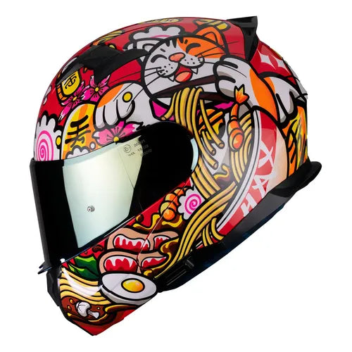CASCO HAX ABATIBLE AMATISTA MANEKI ROJO