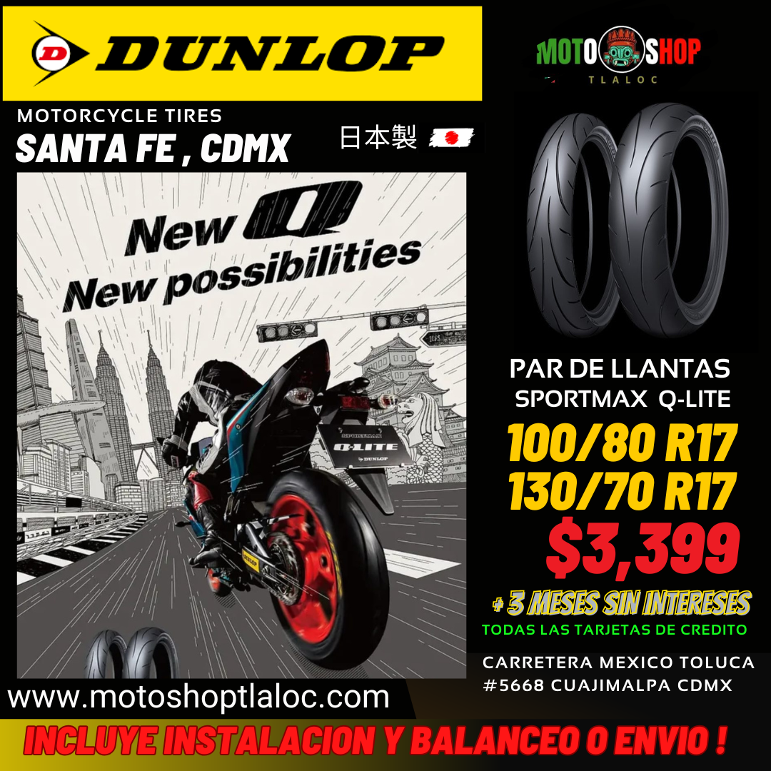 DUNLOP SPORTMAX Q-LITE 100/80 R17 Y 130/70 R17