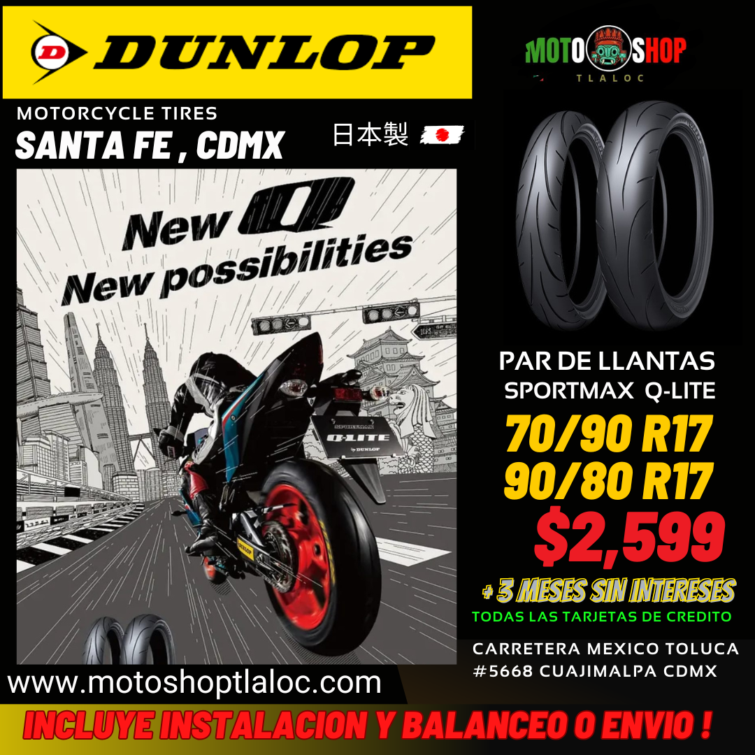 DUNLOP SPORTMAX Q-LITE 70/90 R17 Y 90/80 R17