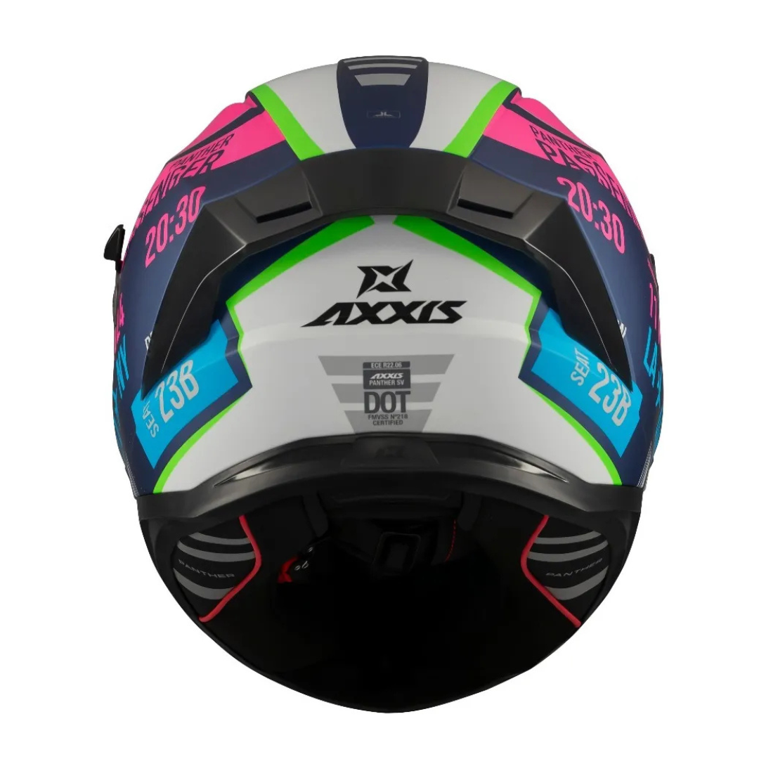 CASCO INTEGRAL AXXIS PANTHER PASSENGER C8 ROSA BRILLOS