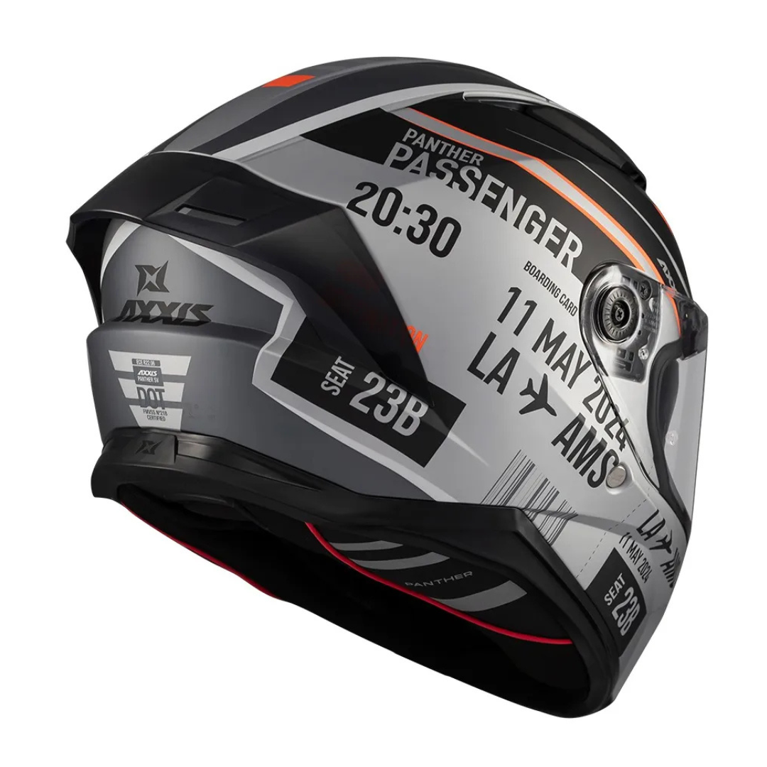 CASCO INTEGRAL AXXIS PANTHER PASSENGERA1 NEGRO GRIS MATE