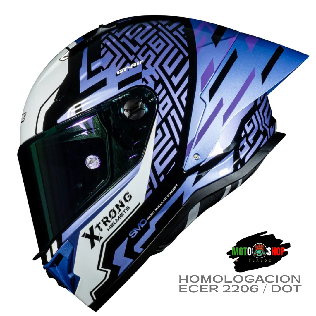 CASCO XTRONG XTR352 R1 STRIKER MORADO BRILLOSO