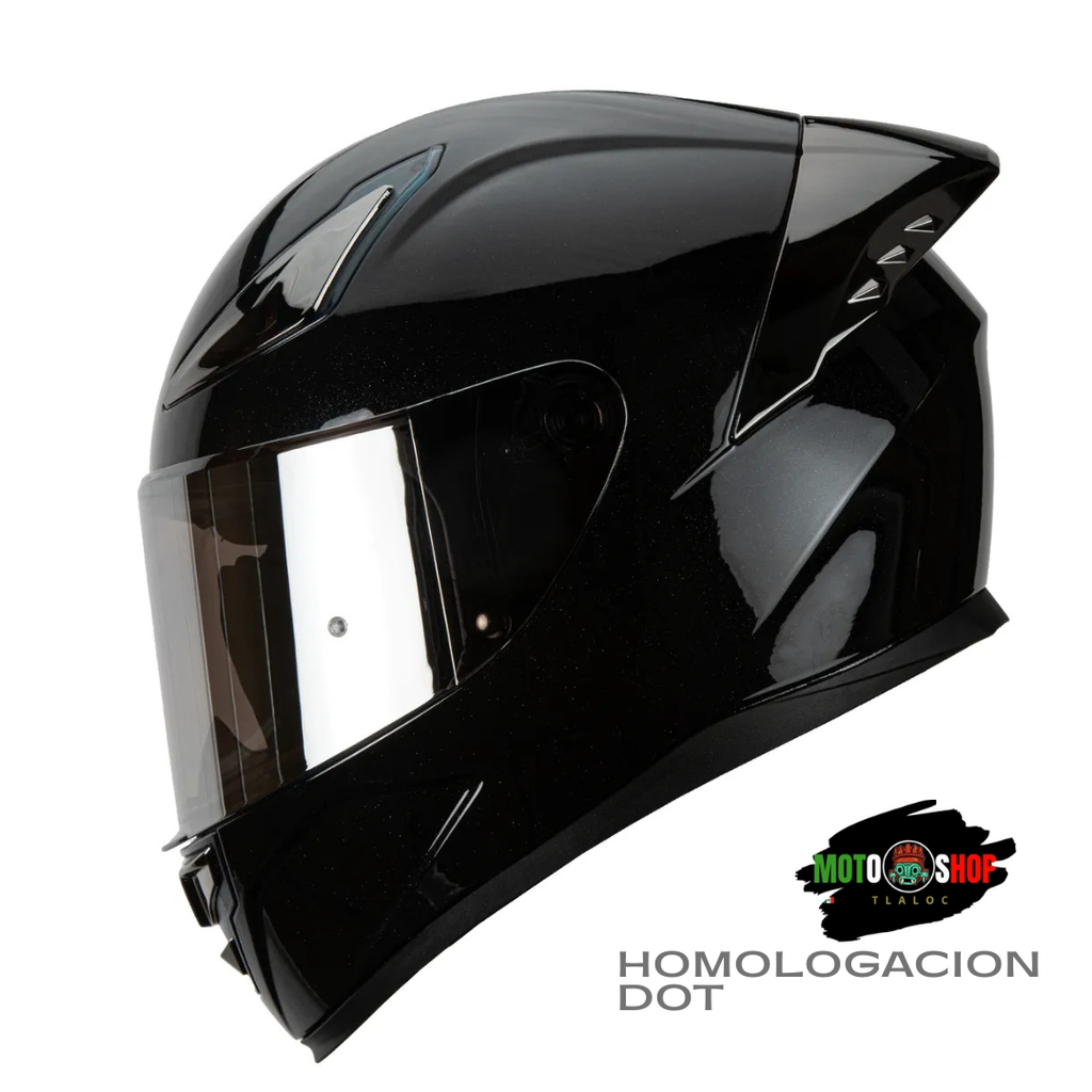 CASCO INTEGRAL HAX ONIX SOLID NEGRO BRILLOS