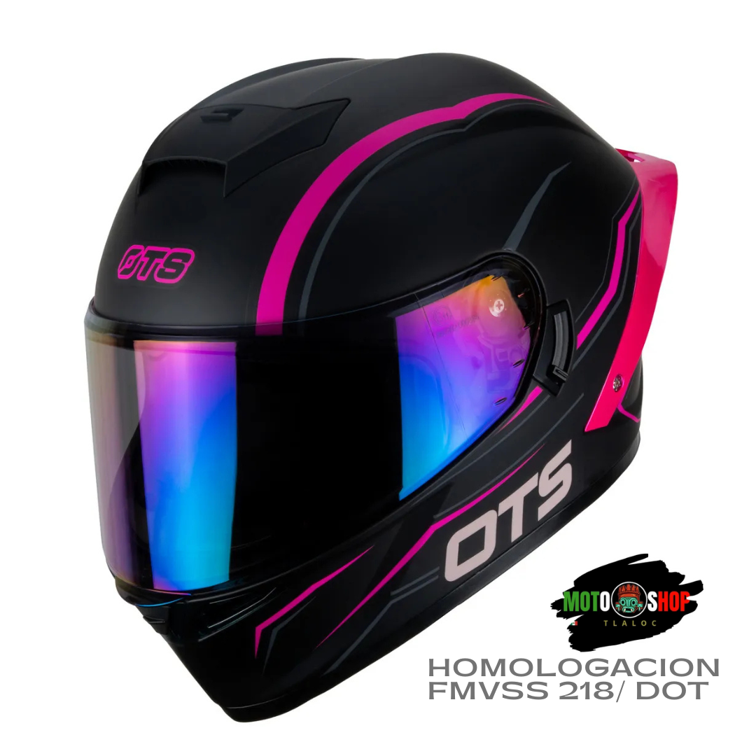 CASCO INTEGRAL HAX OTS SPRINGER NEGRO ROSA MATE