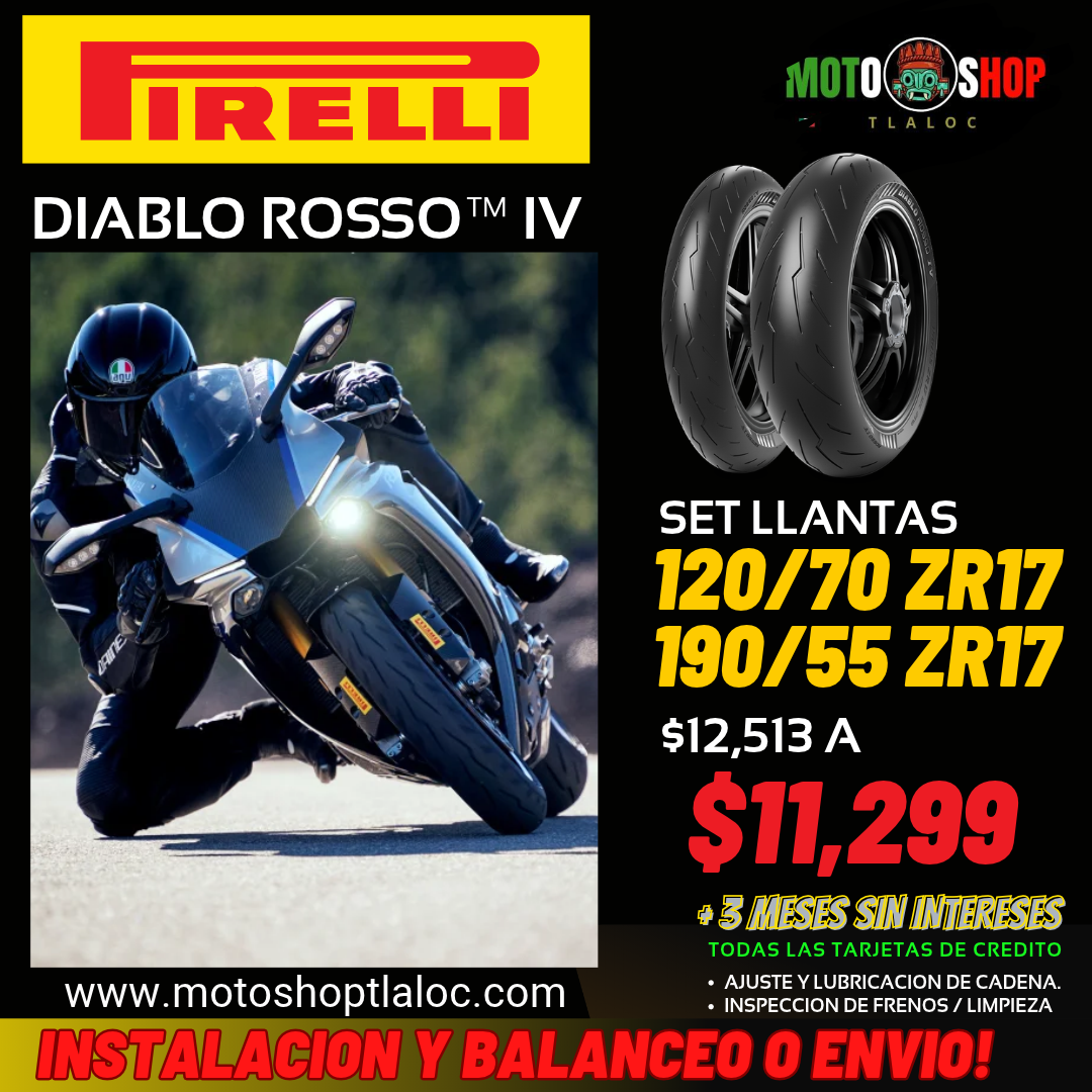 PIRELLI DIABLO ROSSO™ IV 190/55 ZR17 Y 120/70 ZR17
