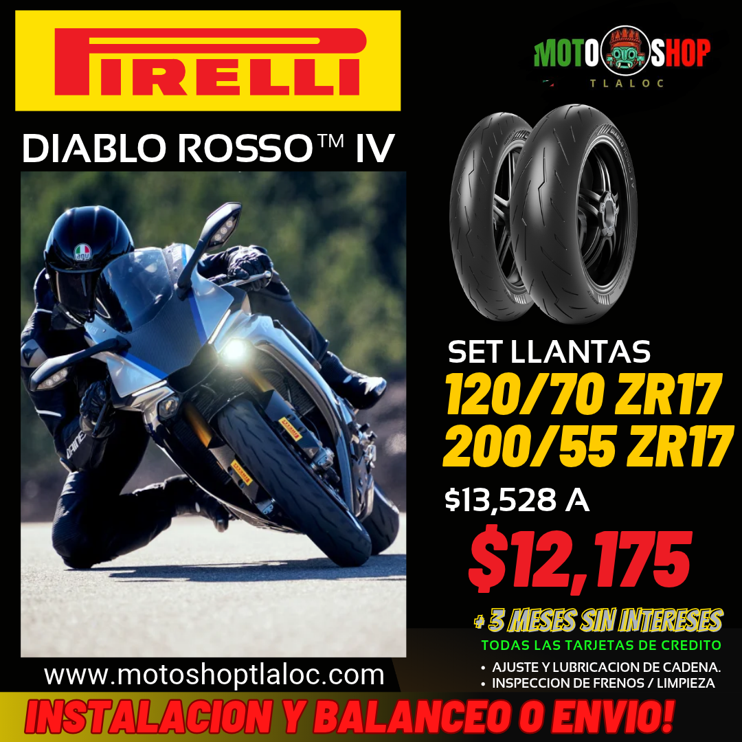 PIRELLI DIABLO ROSSO™ IV 200/55 ZR17 Y 120/70 ZR17