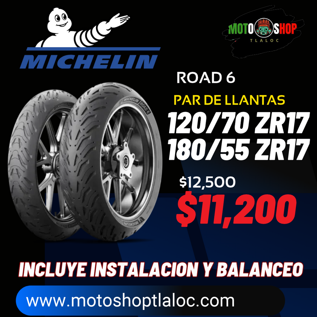 MICHELIN ROAD 6  180/55 ZR17 Y 120/70 ZR17