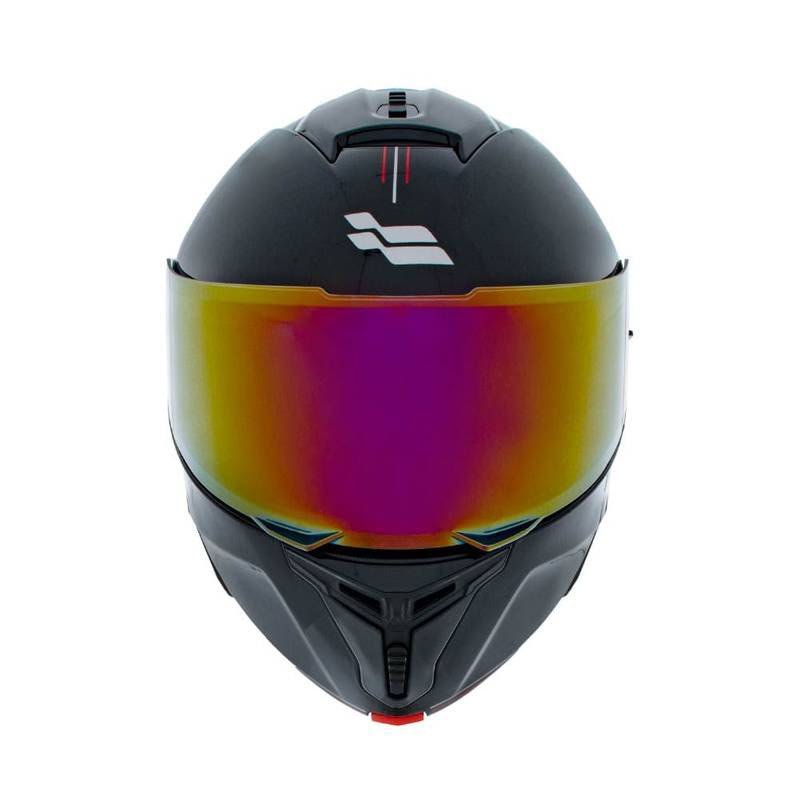 CASCO ABATIBLE XTRONG XTR-128 PHANTOM FLOWING NEGRO SOLID BRILLOSO