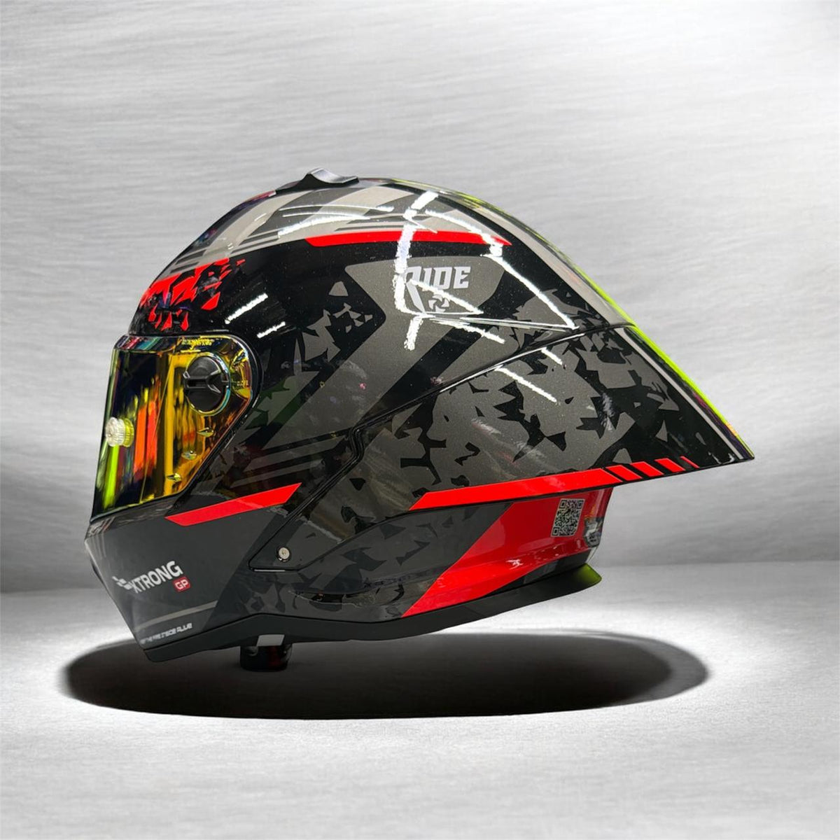 CASCO XTRONG INTEGRAL XTR352 R1 FRAGMENT NEGRO /GRIS BRILLOSO