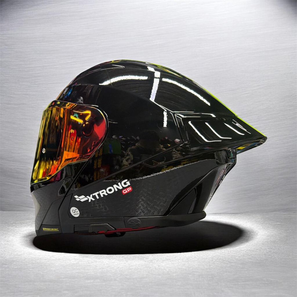 CASCO XTRONG ABATIBLE XTR-GP SKY NEGRO BRILLOSO