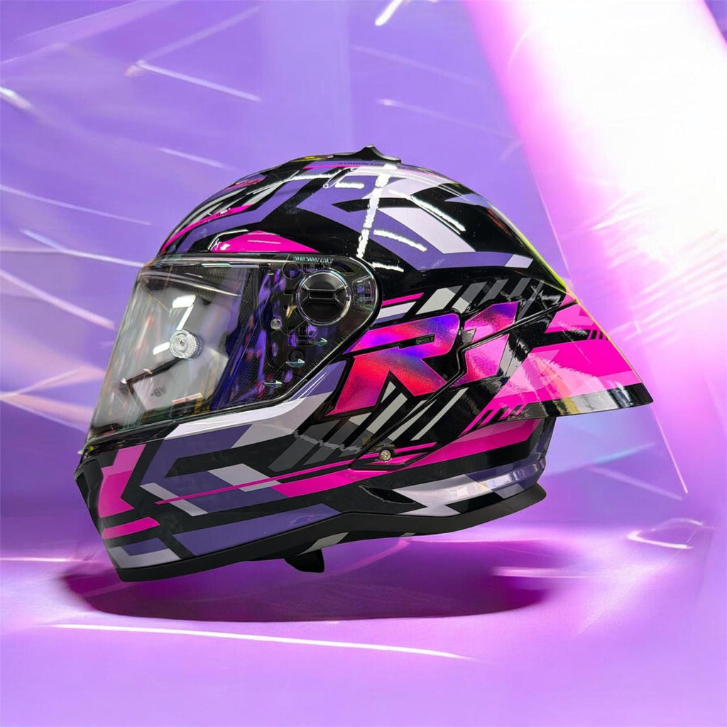 CASCO XTRONG INTEGRAL XTR352 R1 HYPERLAP MORADO BRILLOSO