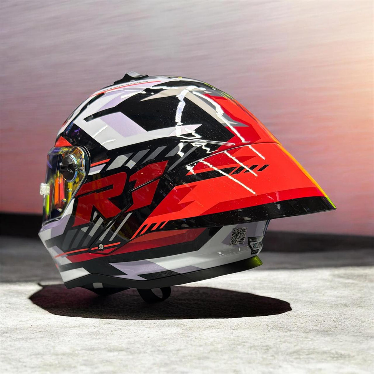 CASCO XTRONG INTEGRAL XTR352 R1 HYPERLAP ROJO /NARANJA BRILLOSO