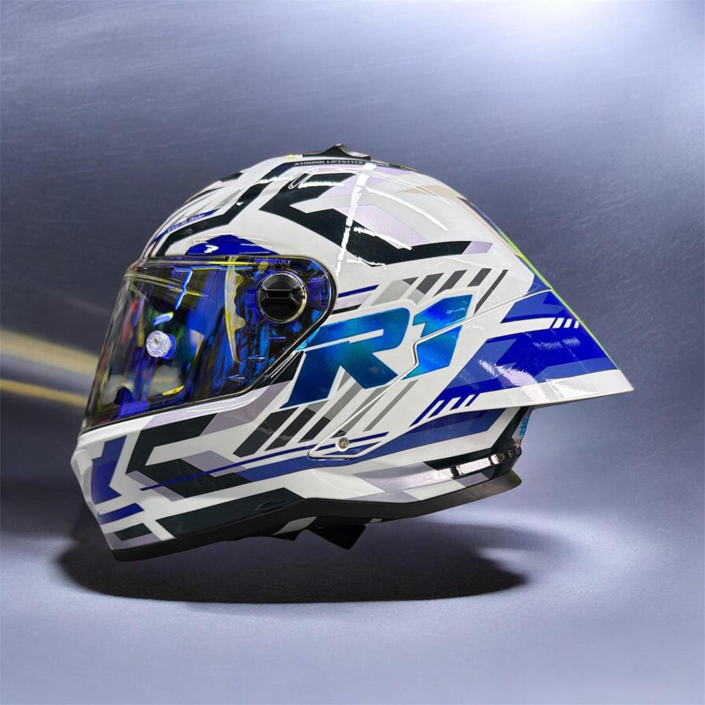 CASCO XTRONG INTEGRAL XTR352 R1 HYPERLAP AZUL BRILLOSO