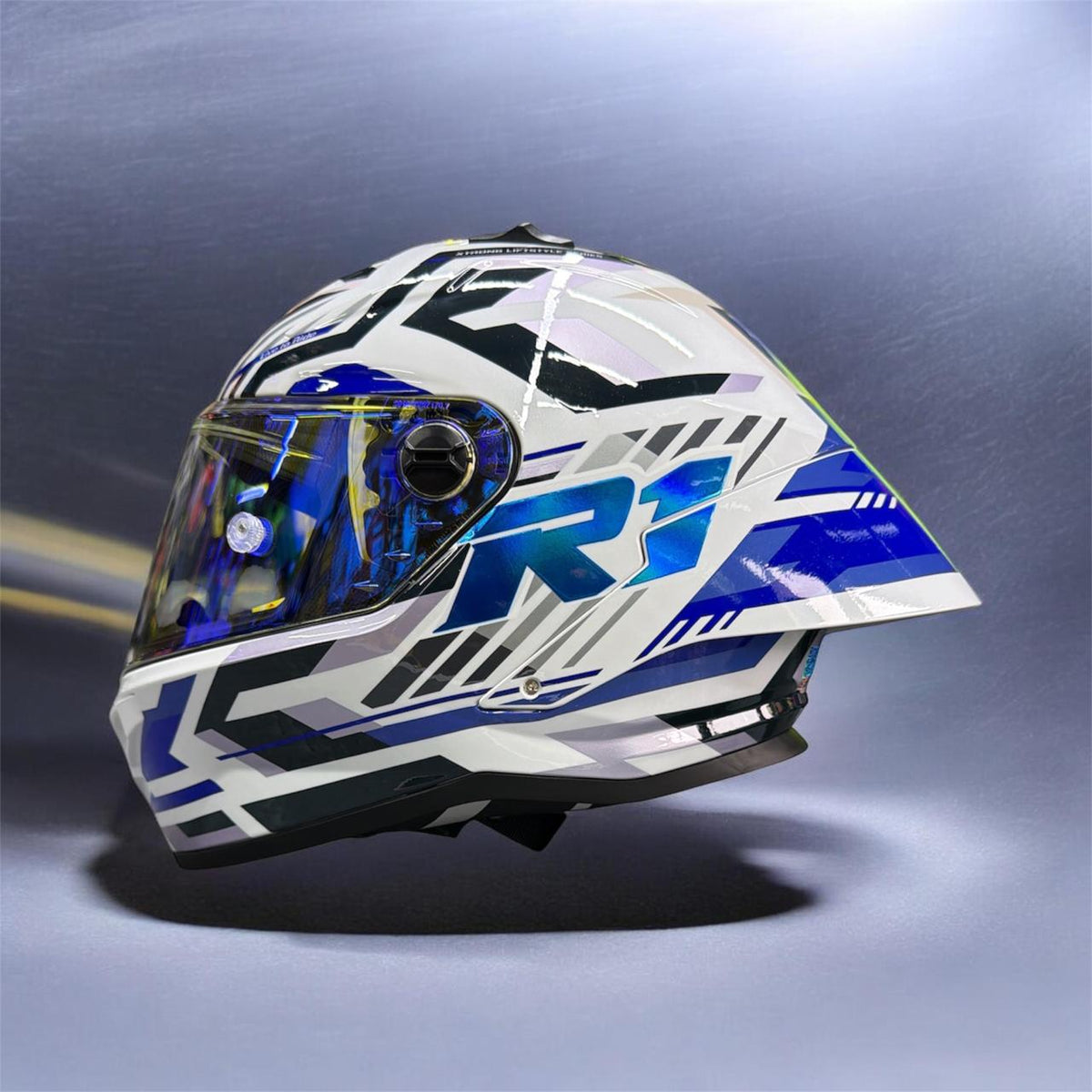 CASCO XTRONG INTEGRAL XTR352 R1 HYPERLAP AZUL BRILLOSO