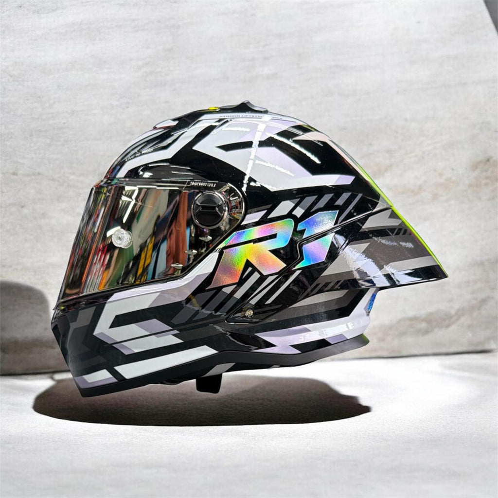 CASCO XTRONG INTEGRAL XTR352 R1 HYPERLAP GRIS / NEGRO BRILLOSO