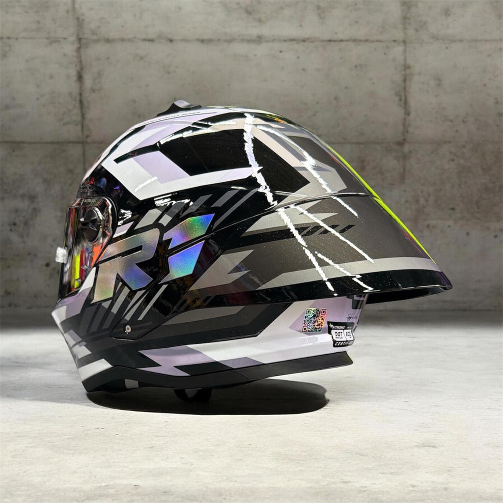CASCO XTRONG INTEGRAL XTR352 R1 HYPERLAP GRIS / NEGRO BRILLOSO