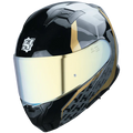 CASCO HAX ABATIBLE AMATISTA NEGRO DORADO BRILLOS