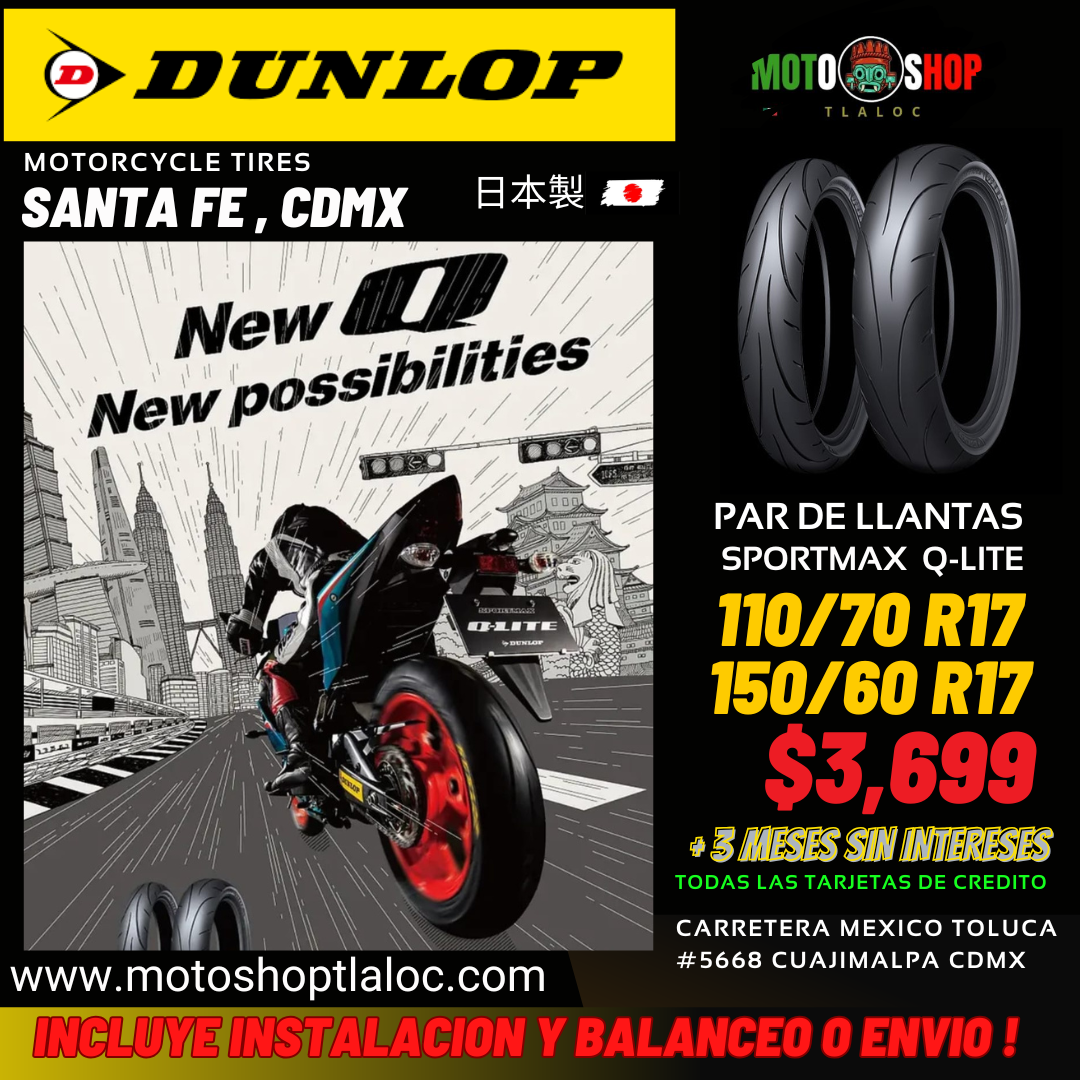 DUNLOP SPORTMAX Q-LITE 110/70 R17 Y 150/60 R17